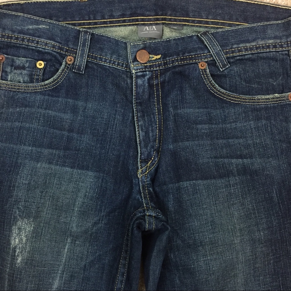 🗽 ARMANI EXCHANGE Boot Cut WINGS Denim JEANS. 6 - Picture 2 of 8